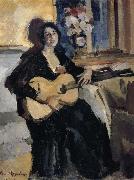 Konstantin Korovin The lady play Guitar Spain oil painting artist